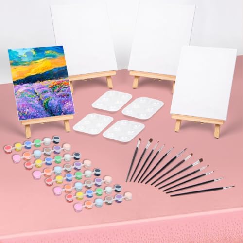 4 Pack Paint and Sip Kit for Adults 8 x 10In Canvas Painting Set - Image 5