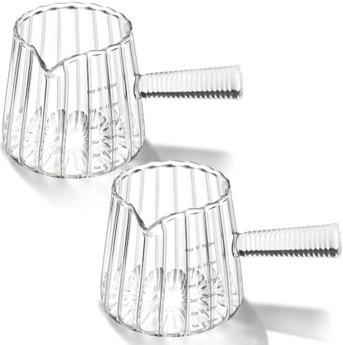2Pcs 6oz Espresso Cups, V-Spout Espresso Shot Cups, Espresso Accessories by Cfyosnk
