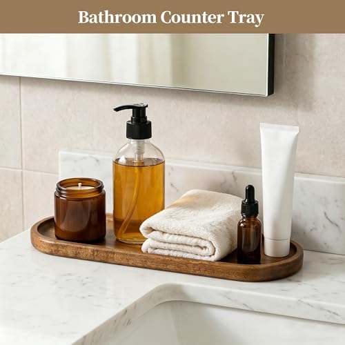 Small Wooden Tray | Acacia Wood Serving Tray Platter Mini Vanity Tray Decor - Image 7
