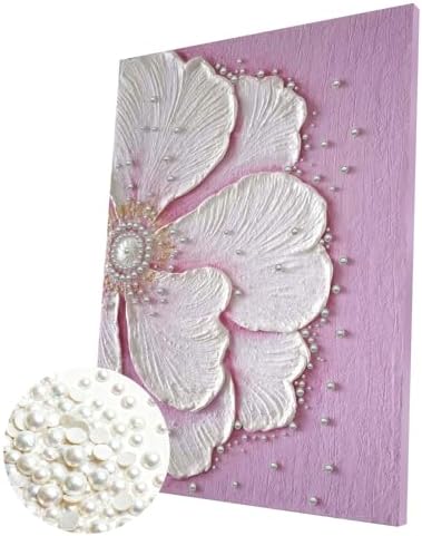 DIY Pearl Painting with Frame, Creative Design, Handmade Stress-Relieving Home Wall Decoration, Includes Frame and Tools-Flower-4 by Unknown
