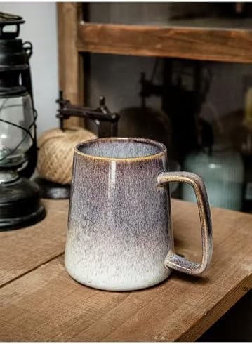 24 OZ, Large Ceramics Coffee Mugs with Handle, Extra Large Tea and Coffee Cup for Office and Home，Microwave and Dishwasher Safe,For Gift and Present(Flowing Sand Purple) - Image 4