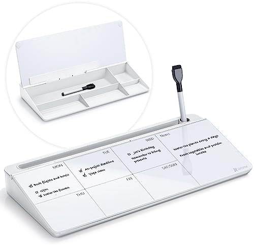 Varhomax Glass Weekly Dry Erase Desk White Board by Varhomax
