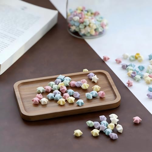 Small Acacia Wood Serving Trays, Rectangular Wooden Platters - Image 5