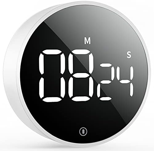 Digital Magnetic Kitchen Timer & Stopwatch with LED Display, White by Home