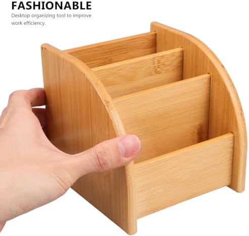 ABOOFAN Wood Desk Organizer Pen Holder for Pens and Stationery - Image 3