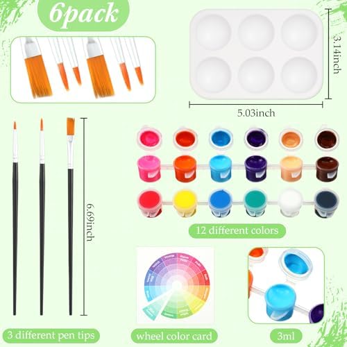 Dinifee 6 Pack Pre Drawn Canvas 8x10 Paint Kit for Adults, Colorful Fruit - Image 4
