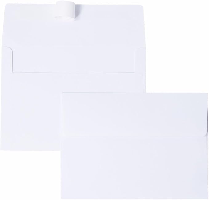 Keketer A4 White Printable 4x6 Envelopes 70 Pack Self - Seal, for 4x6 Cards, Weddings, Invitations, Baby Shower 4.25 x 6.25 Inches