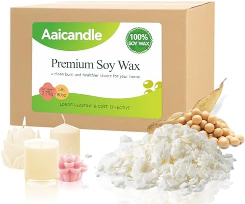 Aaicandle Soy Wax Flakes for Candle Making 5 lb, 100% Soy Wax by Aaicandle