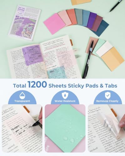 Nicpro 57 PCS Book Annotation Kit with Pen Case, Bible Study Supplies, Pink - Image 5