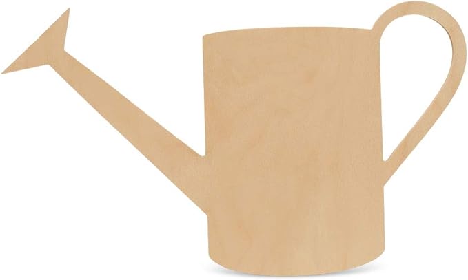Watering Can Wood Cutouts 18 x 10-1/2, Pack of 3 Unfinished Wood Cutouts to Paint for Easter Spring Crafts, DIY Spring Decorations, and DIY Nature-Themed Décor, by Woodpeckers