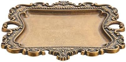 khtumeware 1 Pack Vintage Gold Jewelry Dish Antique Brass Jewelry Trays ideal for holding jewelry rings and large jewelry storage trinkets. by khtumeware