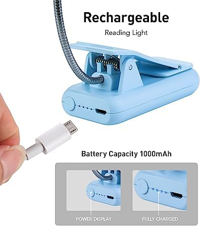 VAVOFO Rechargeable Reading Light, Clip on Book Light for Reading in Bed - Image 5