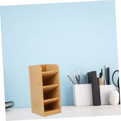 Wooden Desk Organizer for Pens and Pencils, Brown Minimalist Office Holder - Image 6