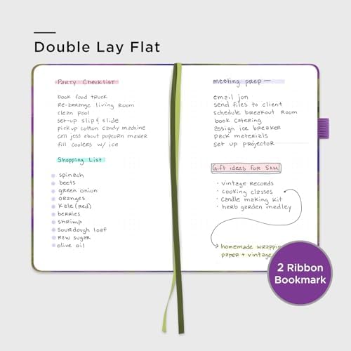 &And Per Se Dotted Journal Notebook, A5 Hardcover Aesthetic Dotted Notebook – 160 Pages 100gsm Thick Dot Grid Paper, 3 Sticker Sheets – Gift-Ready Journaling Kit for Women (Lavender Grove) - Image 3