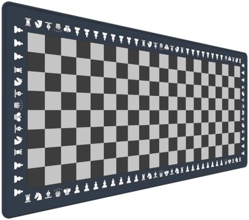 Chess Mouse Pad, 35.4x15.7in Waterproof Extended Desk Mat by HUADO