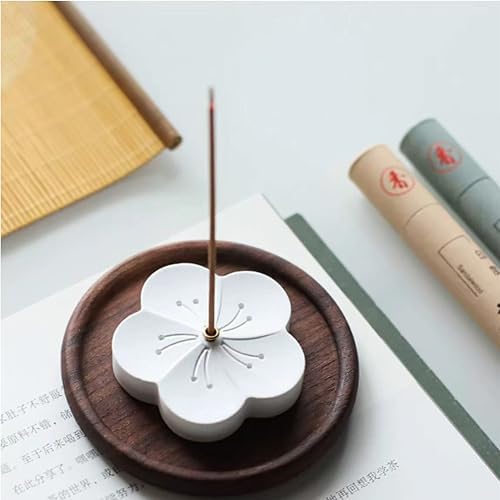 Incense Holder for Sticks with 0.3cm Holes - Cherry Blossom Design Portable Ash Catcher & Burner for Desk, Office, Tea Room, The “Four Seasons Floral” Series - Image 7