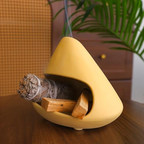 MOUGIGI Unique Zongzi Shaped Clay Smudge Bowl, Palo Santo Holder for Sage - Image 6