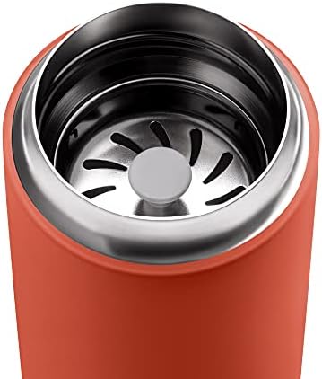 Fellow 12 oz Carter Move Travel Mug - Vacuum-Insulated Stainless Steel Travel Coffee Mug - Coffee Tumbler with Ceramic Interior and Splash Guard - Corduroy Red - Image 2