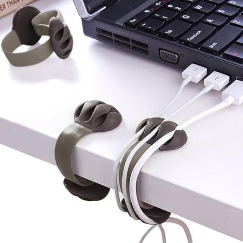 Cable Holder - Cord Organizer - Cable Management Clips - Wire Holder System -3 Packs Multipurpose Cable Clips for Phone Chargers, USB Cables - Home, Office, Nightstand, Desk Organizer by JIulory