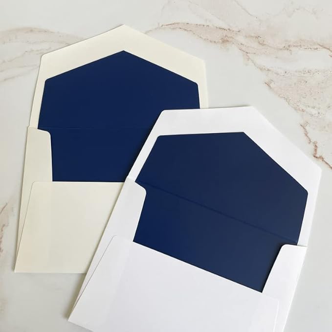 Professional Personalized Flat Cards - Raised Ink & Black Border with 25 Matching Envelopes