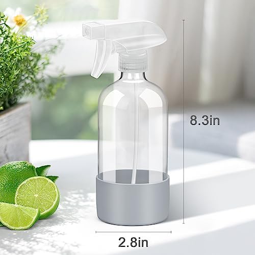 Glass Spray Bottles for Cleaning - 16 oz Spray Bottles with Silicone Sleeve - Image 4