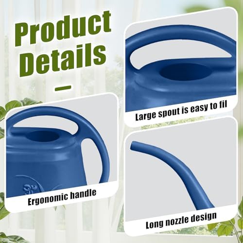 Plastic Watering Can Grip -1/2 Gallon - Blue - Image 3