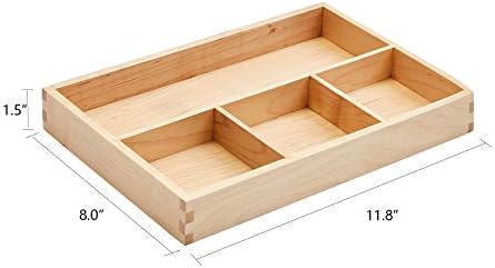pandapark Wood Organizer Tray,Black Walnut,Desk & Drawer Storage Box (Maple Master) - Image 2