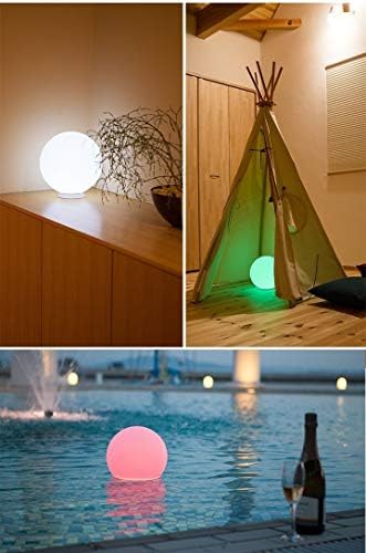 Mr.Go 8-inch Ultra-Fun LED Glowing Ball Light w/Remote, RGB Color Changing Globe Mood Lamp, 16 Colors 8 Brightness 4 Lighting Modes, Waterproof, Rechargeable & AC Adapter Power, Stunning Light Orb - Image 5