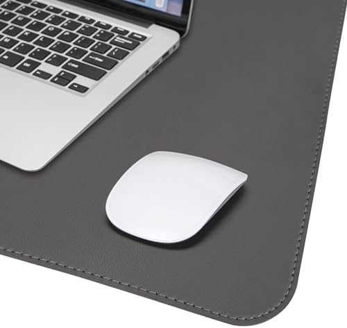 AFIING Cork Desk Mat 47" x 23.6", Dual-Sided Natural Cork & PU Leather Desk Pad, Non-Slip Waterproof Large Mouse Pad for Office, Home & Gaming (Dark Grey) - Image 5
