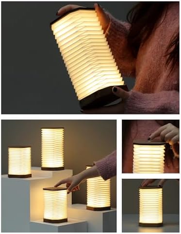 Vertical Accordion Bedside Table Lamp,Japanese Gifts Paper Lights - Image 6