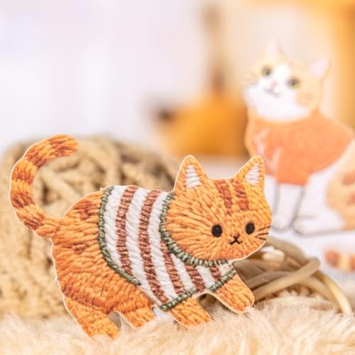 Alideco 120pcs Scrapbook Stickers Vintage Adorable Plush Embroidered Cuddly Pets Scrapbooking Junk Journal Crafts Embelishment Decoration Stickers (rongxiumengchong) - Image 5