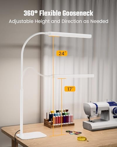 SUPERDANNY Eye-Caring LED Desk Lamp Work Lamp Office Lamp with Base - Image 7