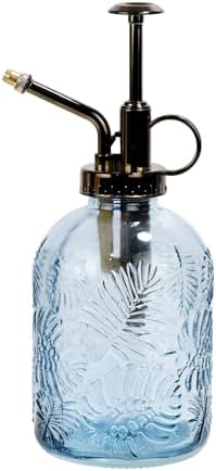 11.8oz Glass Leaf Print One Handed Watering Can,Plant Spray Bottle by SDlumeiy