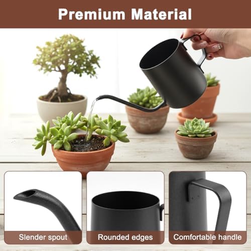 Watering Can for Indoor Plants, 12 oz Mini Plant Waterer for Bonsai Flower - Image 3