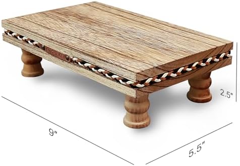 Bathroom Tray Pedestal Stand, Waterproof Wood Riser for Bathroom Counter - Image 2