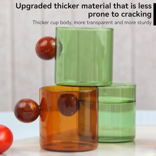 Glass Espresso Cups, 4 oz Mini Amber Glass Coffee Mugs - Image 3