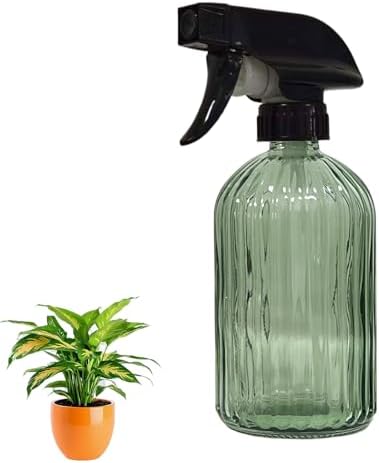 YYTSGG Glass Handheld Spray Bottle, 13.5oz Refillable, Green by YYTSGG