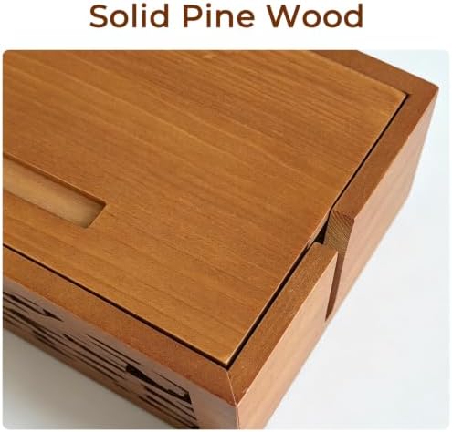 Wood Cable Management Box, Cord Organizer & Decorative Power Strip Cover - Image 5