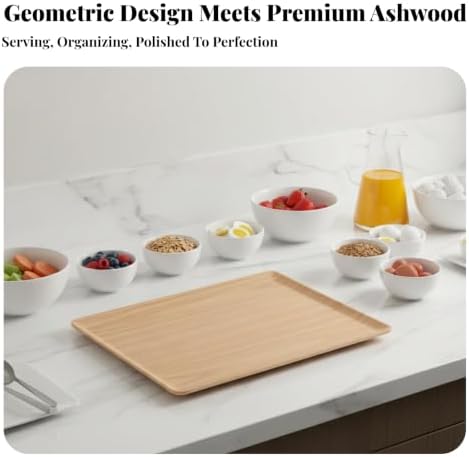 Smooth Ash Wood Tray, 28x20cm - Image 5