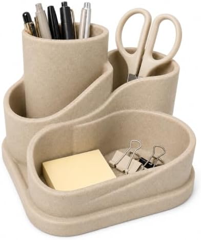 Aesthetic Desk Organizer, Cute Pencil Holder, Boho Office Caddy for Desk by Unknown