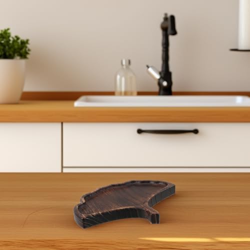 Retro Leaf Shape Wooden Tea Tray for Coffee Table Decor - Image 5
