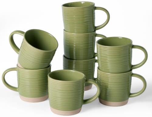 famiware Coffee Mugs Set of 8, 13 oz Mug Set, Ceramic Cup Set with Handle by Famiware