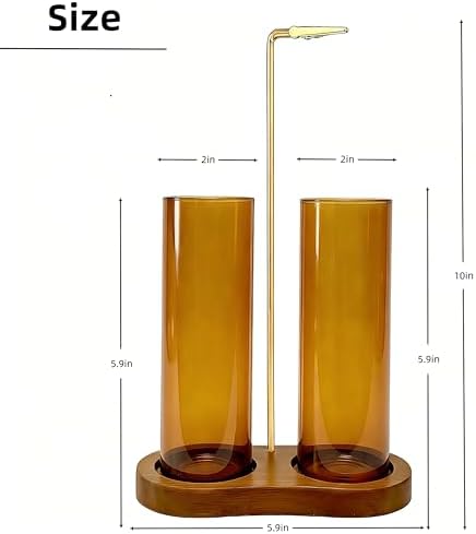 Amber Glass Incense Holder, Colorful Incense Sticks Burner Holder with Storage,Hang Upside Down Incense Holder for Sticks with Glass Ash Catcher for Meditation Yoga Spa Room Decor (Amber) - Image 3