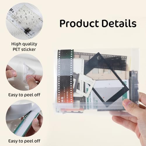 94Pcs Vintage Photo Themed Scrapbooking Kits, Movie Film Scrapbook Kit for Film Stickers and Journaling Supplies , Waterproof Album Tape Stickers for Journal Collage, Planner, DIY Craft Collage Album - Image 2
