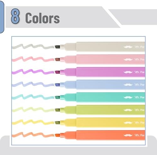 Mr. Pen- Aesthetic Highlighters No Bleed, 8 Pack, Assorted Colors | Chisel Tip, Cute Highlighters Assorted Colors for Journaling, Highlighting, Underlining, Fast Dry, Back to School Supplies - Image 2
