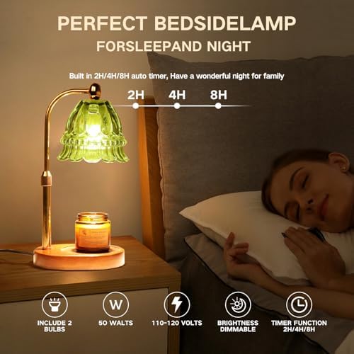 GEEZO Fragrance Candle Warmer Lamp，Electric Candle Warmer with Timer & Dimmer，Mom Christmas Birthday Gifts for Women, House Warming Gifts New Home Bedroom Decor - Image 2