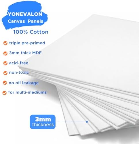 Canvases for Painting Bulk 28 Pack, 9 x 12 inch Blank Paint Canvas Boards - Image 6