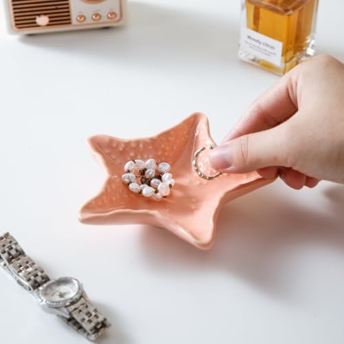 Jewelry Dish Decorative Ring Tray, Ceramic Small Cute Trinket Tray 4.92" - Image 4