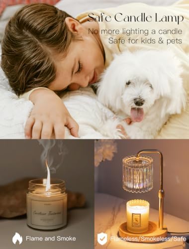 Candeldo Candle Warmer Lamp with Timer: Iridescent Wax Melt Warmer - Image 4