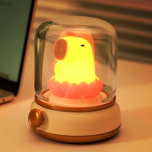 WANIDEA Kids Night Light, Rechargeable Capybara Night Light，Cute Desk Lamp by WANIDEA